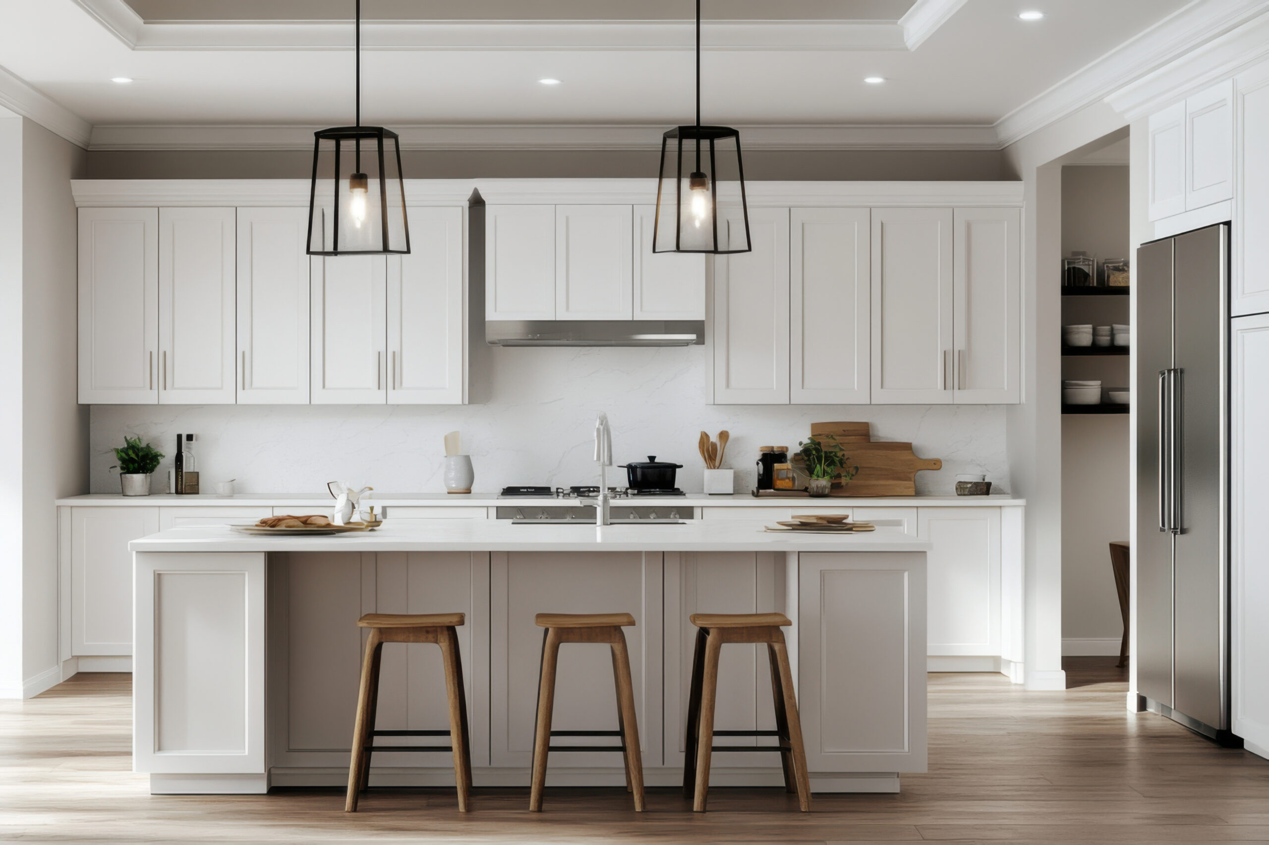 real estate photography - elegant contemporary kitchen room interior