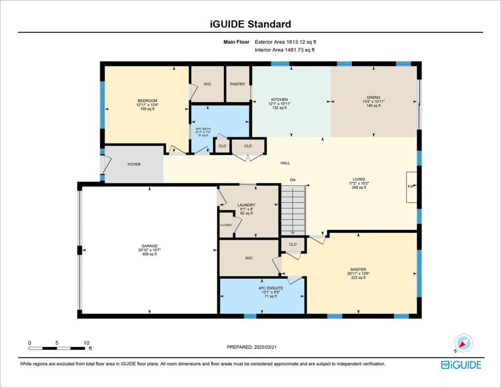 iGUIDE standard real estate floor plan example