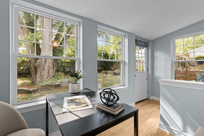 Interior real estate photography example – reading nook with natural light in Kingston, Ontario home by Show Kingston