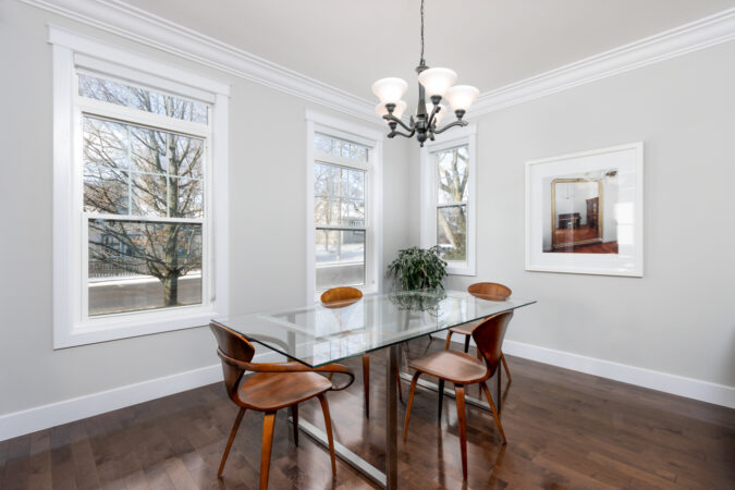 Interior real estate photography example by Show Kingston – bright dining room with natural light in Kingston, Ontario